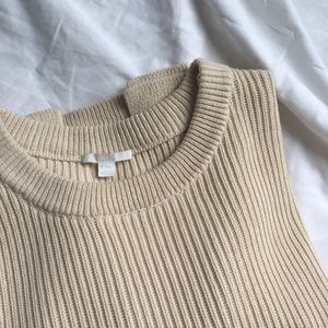 COS Ribbed Cream Sweater